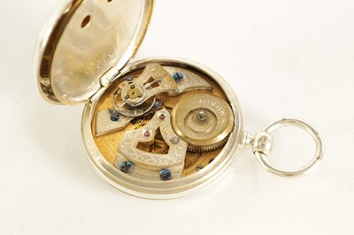 Lot 258 - A LATE 19TH CENTURY SILVER OPEN FACE POCKET WATCH WITH DUPLEX ESCAPEMENT