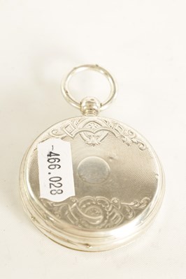 Lot 258 - A LATE 19TH CENTURY SILVER OPEN FACE POCKET WATCH WITH DUPLEX ESCAPEMENT