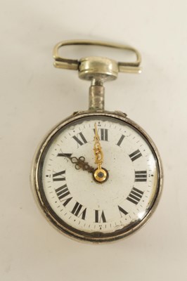 Lot 271 - CHARLESON, LONDON. A MID 18TH CENTURY PAIR CASED VERGE POCKET WATCH