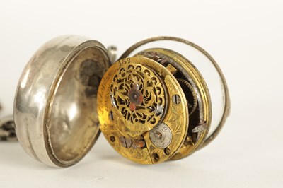 Lot 257 - RICHARDSON, LONDON. A MID 18TH CENTURY PAIR CASED SILVER VERGE POCKET WATCH