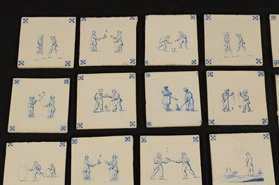 Lot 58 - A COLLECTION OF 39  BLUE AND WHITE DELFT TILES