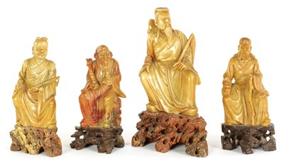 Lot 106 - A COLLECTION OF FOUR CHINESE SOAPSTONE CARVINGS