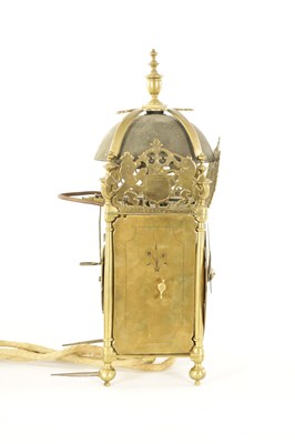 Lot 826 - THOMAS PARKER AT YE CRUTCHED FRIARS, LONDINI FECIT. A LATE 17TH CENTURY BRASS LANTERN CLOCK