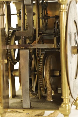 Lot 826 - THOMAS PARKER AT YE CRUTCHED FRIARS, LONDINI FECIT. A LATE 17TH CENTURY BRASS LANTERN CLOCK