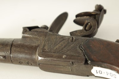 Lot 666 - BASS, LONDON. A LATE 18TH CENTURY FLINT AND BOXLOCK POCKET PISTOL