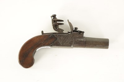 Lot 666 - BASS, LONDON. A LATE 18TH CENTURY FLINT AND BOXLOCK POCKET PISTOL