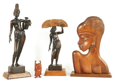 Lot 1252 - TWO EARLY 20TH CENTURY CARVED SCULPTURES