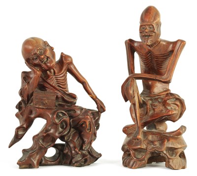 Lot 1131 - TWO LATE 19TH CENTURY CARVED FIGURES