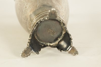 Lot 87 - A 19TH CENTURY CHINESE SILVER ENGRAVED VASE