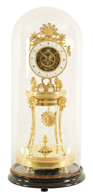 Lot 779 - GASTON JOLLY A PARIS. A LATE 18TH CENTURY FRENCH ORMOLU STRIKING SKELETON CLOCK