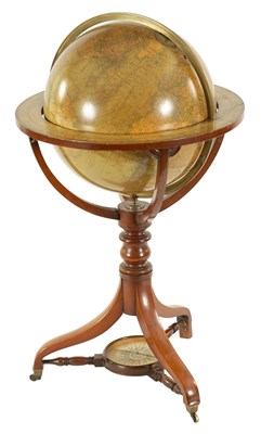 Lot 439 - A LATE 19TH CENTURY PHILIPS 18" MERCHANT SHIPPER'S  FLOOR STANDING LIBRARY GLOBE