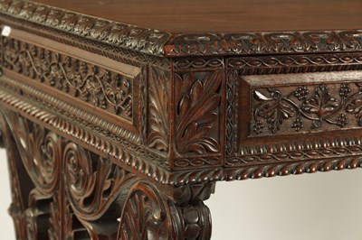 Lot 80 - A REGENCY ANGLO INDIAN CARVED HARDWOOD LIBRARY TABLE