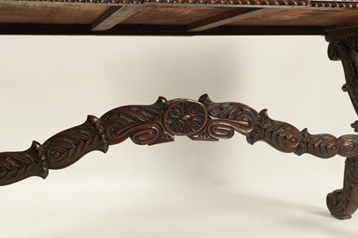 Lot 80 - A REGENCY ANGLO INDIAN CARVED HARDWOOD LIBRARY TABLE