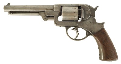 Lot 375 - STARR ARMS COMPANY, NEW YORK. A 19TH CENTURY SIX SHOT ARMY PERCUSSION REVOLVER