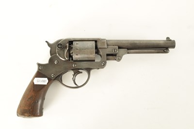 Lot 375 - STARR ARMS COMPANY, NEW YORK. A 19TH CENTURY SIX SHOT ARMY PERCUSSION REVOLVER