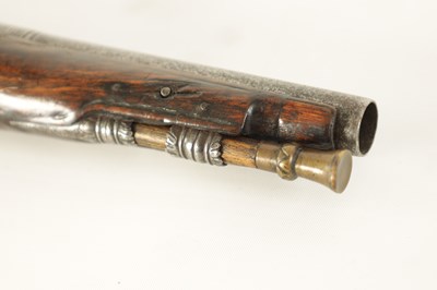 Lot 388 - LAZARINO. A LATE 18TH CENTURY ITALIAN FLINTLOCK PISTOL