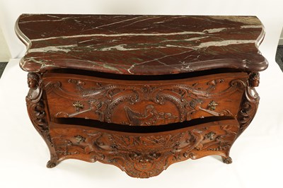 Lot 968 - A FINE LATE 18TH/EARLY 19TH CENTURY FRENCH CARVED OAK COMMODE OF GOOD PROPORTIONS