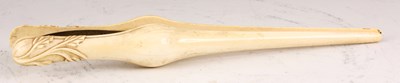 Lot 514 - A MID 19TH CENTURY IVORY GLOVE STRETCHER the...