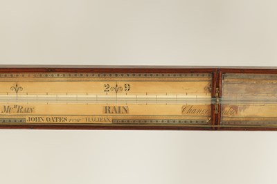 Lot 794 - JOHN OATES, PUMP NR. HALIFAX A LATE GEORGIAN MAHOGANY SIGNPOST BAROMETER