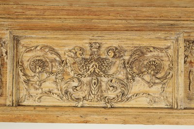Lot 861 - AN 18TH CENTURY CARVED PINE ADAM-STYLE FIRE SURROUND