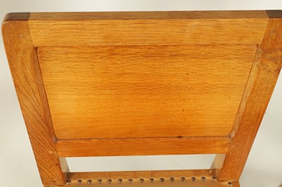 Lot A SET OF SIX ROBERT ‘MOUSEMAN’ THOMPSON AZED OAK DINING CHAIRS