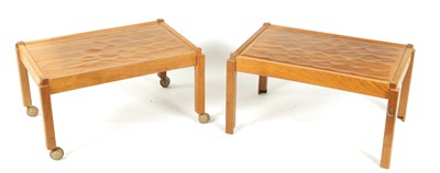 Lot 329 - AN ALAN ‘ACORN MAN’ GRAINGER AZED OAK TROLLEY/COFFEE TABLES