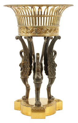 Lot 524 - A LATE 19TH CENTURY REGENCY STYLE ORMOLU AND BRONZE CENTREPIECE