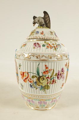 Lot 62 - A LATE 19TH CENTURY DRESDEN LARGE VASE AND COVER IN THE MANNER OF AUGUSTUS REX