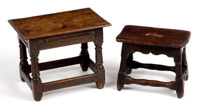 Lot 725 - A LATE 17TH CENTURY JOINED OAK CHILDS JOINT...