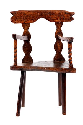 Lot 784 - AN UNUSUAL PRIMITIVE 18TH CENTURY STYLE...