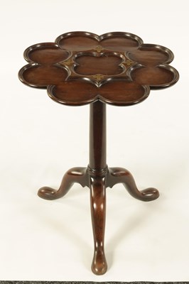 Lot 963 - AN EARLY GEORGE III MAHOGANY AND BRASS INLAID SUPPER TABLE IN THE MANNER OF FREDERICK HINTZ