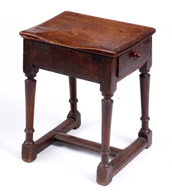 Lot 728 - AN EARLY 18TH CENTURY JOINED OAK CHILDS JOINT...