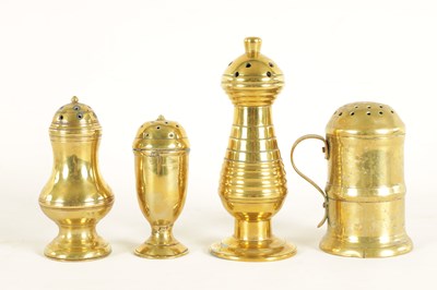 Lot 402 - A GROUP OF FOUR GEORGIAN CAST BRASS CASTORS