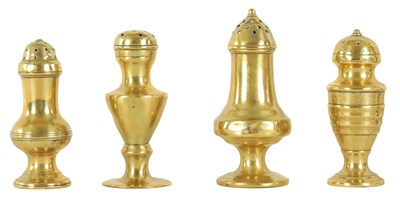 Lot 401 - A GROUP OF FOUR GEORGIAN CAST BRASS CASTORS