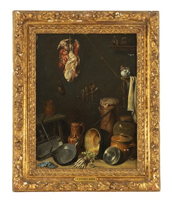 Lot 634 - F. DVINSLAGHE. AN EARLY 18TH CENTURY DUTCH OIL ON PANEL