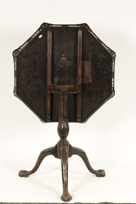Lot 791 - A GEORGE III MAHOGANY CHIPPENDALE DESIGN OCTAGONAL TILT TOP SUPER TABLE