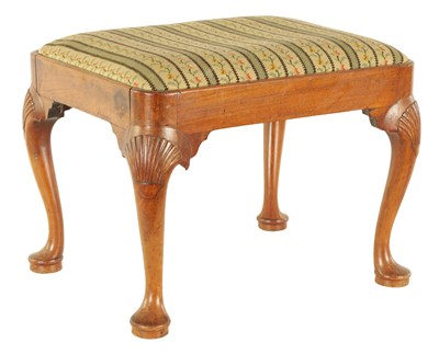 Lot 854 - A GEORGE I WALNUT DRESSING STOOL