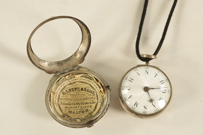 Lot 268 - N RAMSON, LONDON. A GEORGE III SILVER PAIR CASE VERGE POCKET WATCH