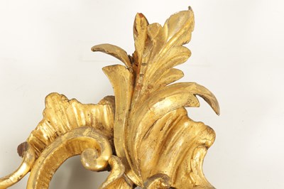 Lot 688 - AN ENGLISH GEORGE III CARVED GILT WOOD CARTEL CLOCK