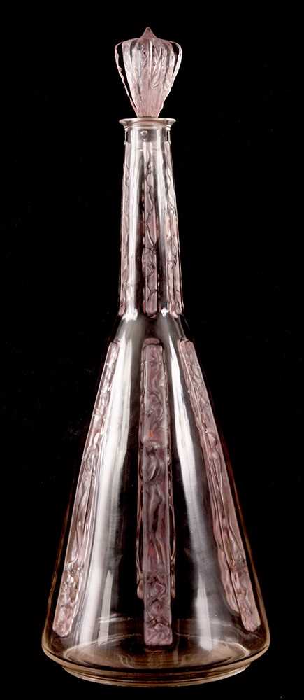 Lot 21 - R LALIQUE, A SIX FIGURINE PINK STAINED GLASS...
