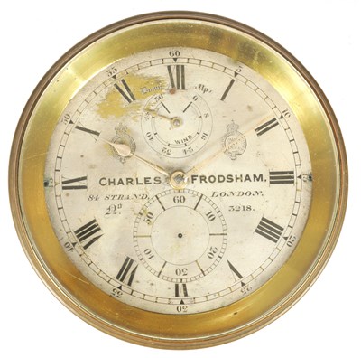 Lot 655 - CHARLES FRODSHAM, 84 STRAND, LONDON, No 3218. A 19TH CENTURY 2-DAY MARINE CHRONOMETER MOVEMENT