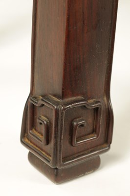 Lot 83 - A 19TH CENTURY CHINESE HARDWOOD LOW OCCASIONAL TABLE / ALTER TABLE