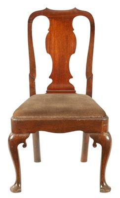 Lot 1363 - A GEORGE I WALNUT SINGLE SIDE CHAIR