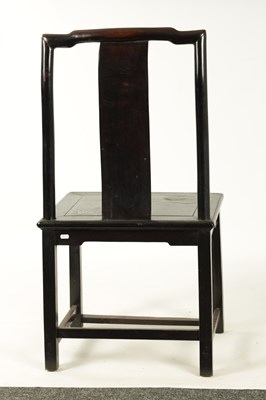 Lot 156 - AN 18TH CENTURY CHINESE HARDWOOD SIDE CHAIR