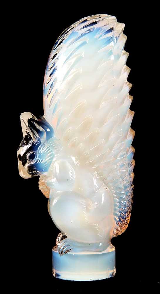 Lot 14 - R. LALIQUE, AN OPALESCENT SQUIRREL SEAL...