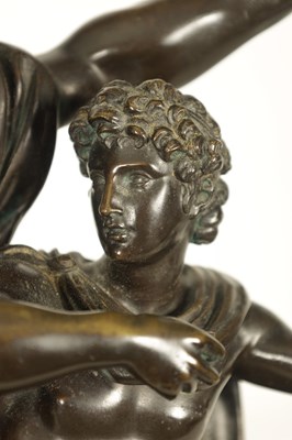 Lot 390 - A 19TH CENTURY FRENCH BRONZE GROUP ‘EDUCATION OF ACHILLES BY THE CENTAUR CHIRON’