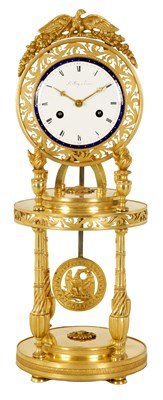 Lot 651 - LE ROY, A PARIS. A FRENCH EMPIRE PERIOD ORMOLU MANTEL CLOCK