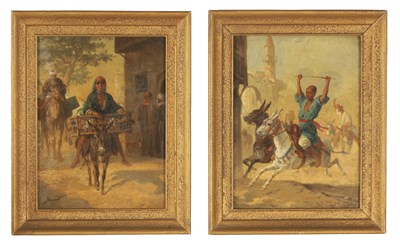 Lot 629 - A. DAYOU. A PAIR OF 19TH CENTURY OILS ON CANVAS