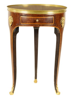 Lot 875 - A LATE 18TH / EARLY 19TH CENTURY HAREWOOD VENEERED AND KINGWOOD CROSS-BANDED CIRCULAR OCCASIONAL TABLE POSSIBLY RUSSIAN