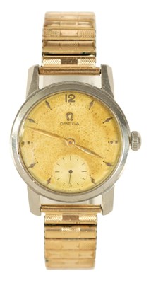 Lot 325 - A GENTLEMAN’S 1950’s STEEL OMEGA WRIST WATCH